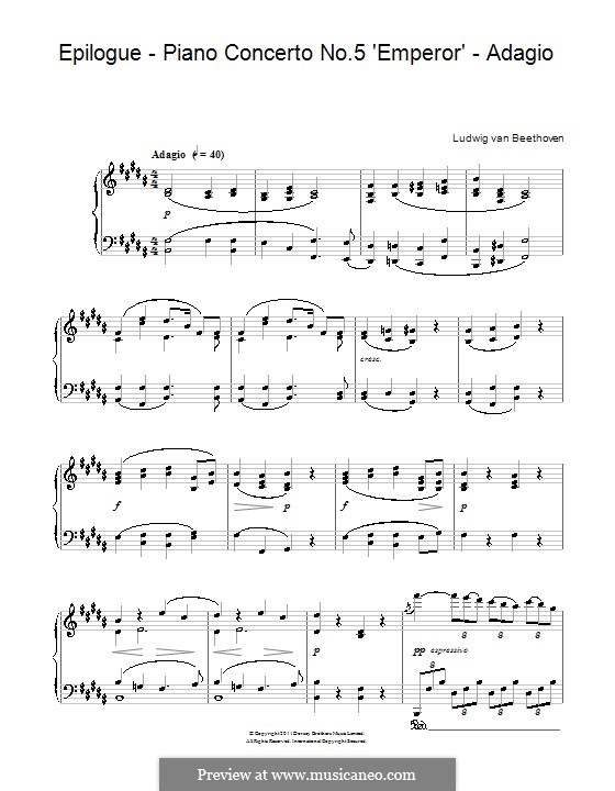Fragments: movimento II, versão para piano by Ludwig van Beethoven