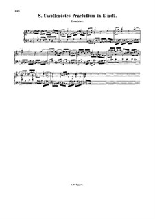 Little Prelude in E Minor (Unfinished), BWV 932: Little Prelude in E Minor (Unfinished) by Johann Sebastian Bach