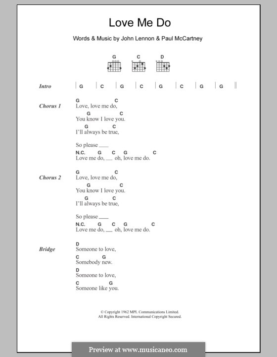 Love Me Do (The Beatles): Letras e Acordes by John Lennon, Paul McCartney