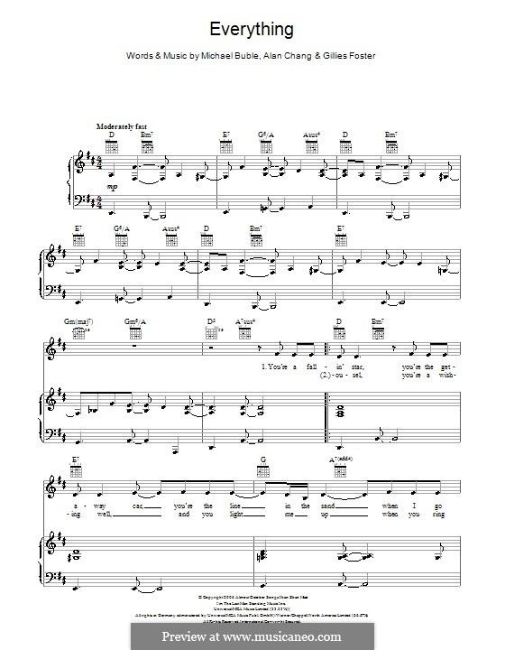 Everything: Para vocais e piano (ou Guitarra) by Alan Chang, Amy Foster-Gillies, Michael Bublé