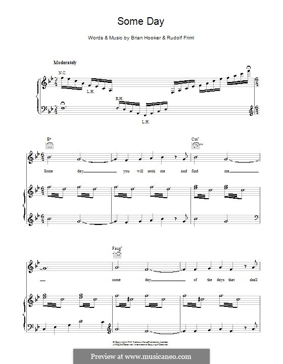Some Day: Para vocais e piano (ou Guitarra) by Rudolf Friml