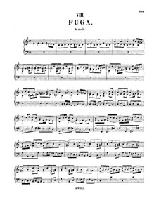 Fugue in A Minor, BWV 958: para cravo by Johann Sebastian Bach