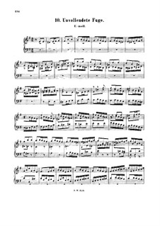 Fugue in E Minor, BWV 960: fuga em E menor by Johann Sebastian Bach