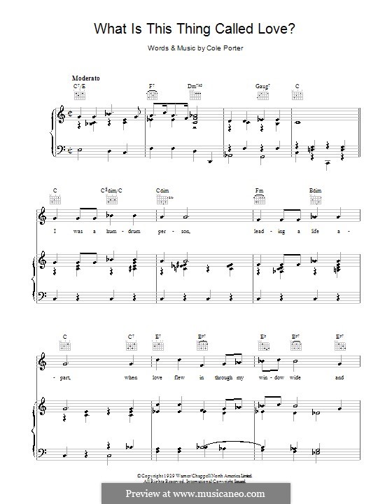 What Is This Thing Called Love?: Para vocais e piano (ou Guitarra) by Cole Porter