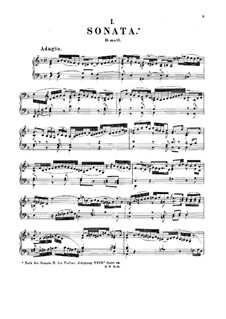 Sonata for Keyboard in D Minor, BWV 964: para um único musico (Editado por H. Bulow) by Johann Sebastian Bach