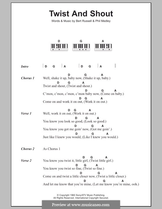 Acordes De Twist And Shout Para Guitarra