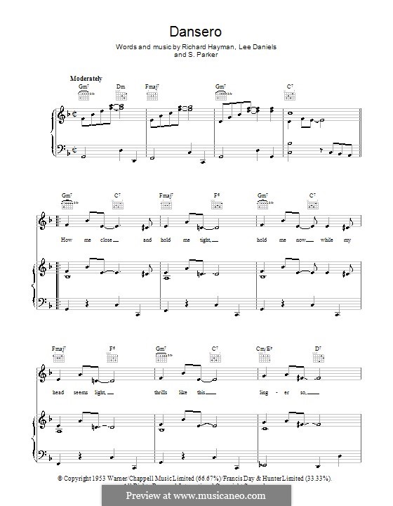 Dansero: Para vocais e piano (ou Guitarra) by Lee Daniels, Richard Hayman
