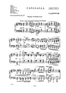 Pour le piano. Suite, L.95: No.2 Sarabande, for orchestra by Claude Debussy