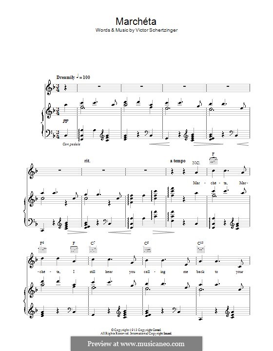 Marcheta: Para vocais e piano (ou Guitarra) by Victor Schertzinger