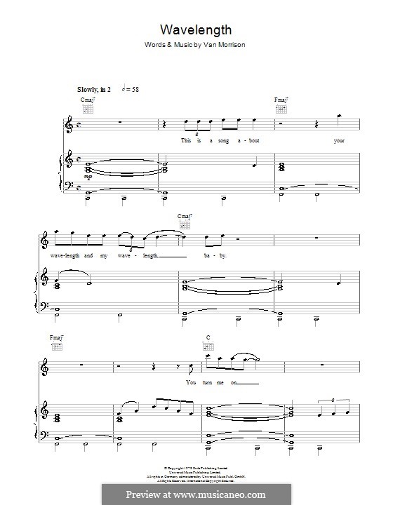 Wavelength: Para vocais e piano (ou Guitarra) by Van Morrison