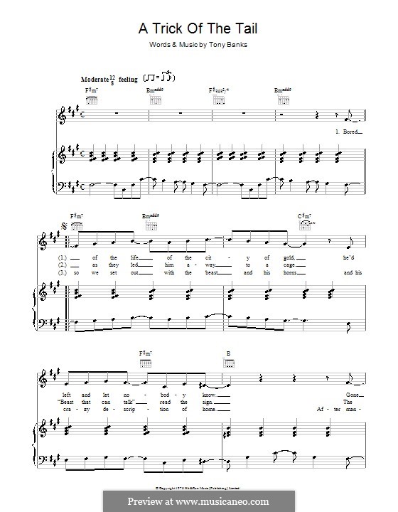 A Trick of the Tail (Genesis): Para vocais e piano (ou Guitarra) by Tony Banks