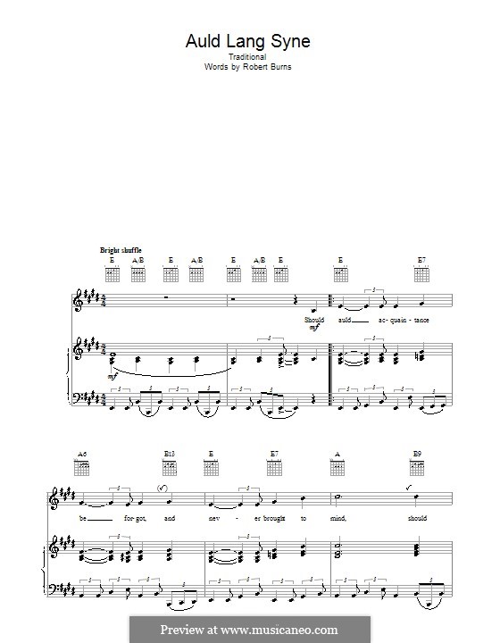 Vocal-instrumental version (printable scores): Para voz e piano ou guitarra (E Maior) by folklore