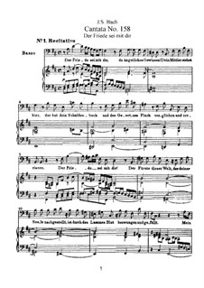 Der Friede sei mit dir, BWV 158: Piano-vocal score by Johann Sebastian Bach