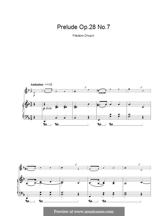 No.7 in A Major: para clarinete e piano by Frédéric Chopin