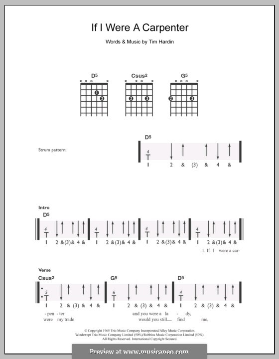 If I Were a Carpenter: Para Guitarra by Tim Hardin