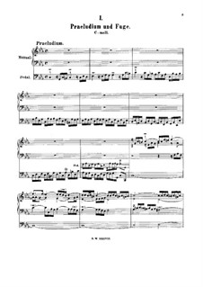 Prelude and Fugue in C Minor, BWV 549: para orgãos by Johann Sebastian Bach