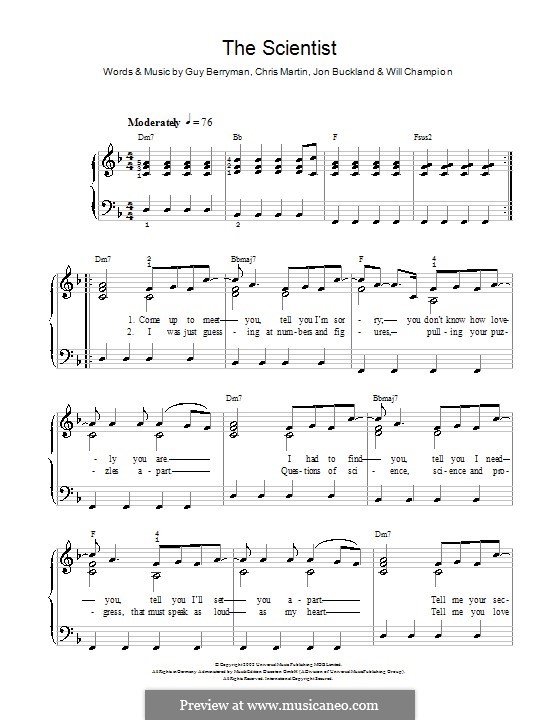 The Scientist (Coldplay): Facil para o piano by Chris Martin, Guy Berryman, Jonny Buckland, Will Champion