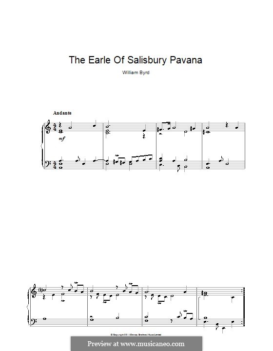 The Earle of Salisbury Pavana: The Earle of Salisbury Pavana by William Byrd