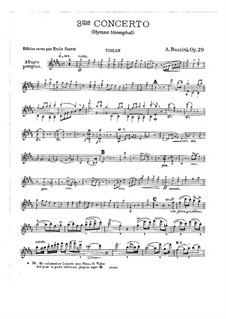 Violin Concerto No.3, Op.29: parte do violino by Antonio Bazzini