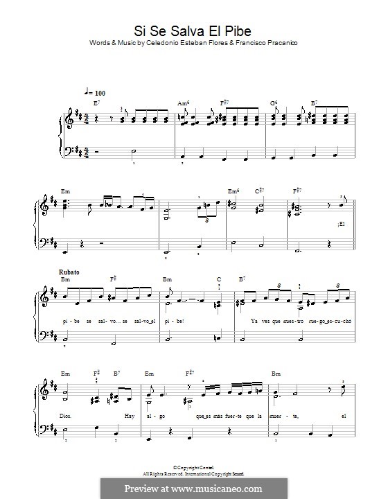 Si Se Salva el Pibe: Facil para o piano by Celedonio Esteban Flores, Francisco Pracanico