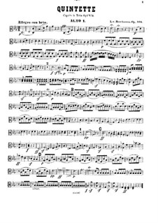 String Quintet No.3 in C Minor, Op.104: Viola I patr by Ludwig van Beethoven