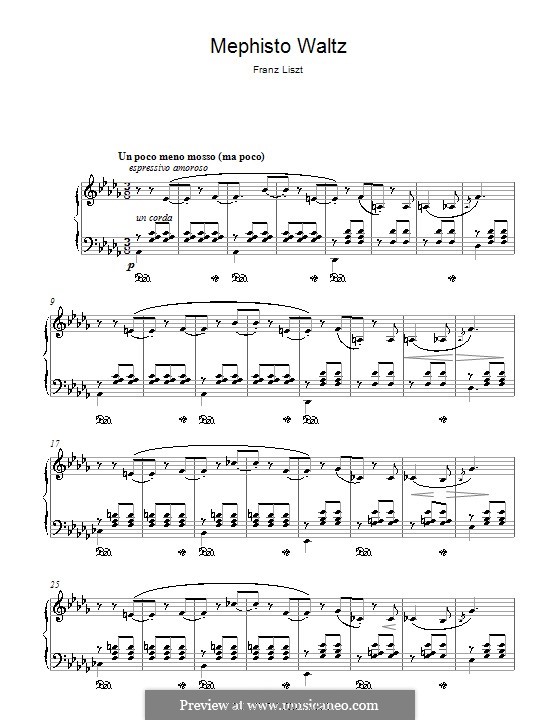 Waltz No.1 in A Major 'The Dance in the Village Inn', for Piano, S.514: Fragmento by Franz Liszt