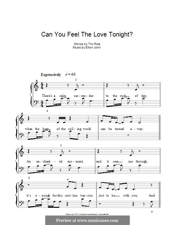 Can you feel the love tonight элтон. Elton John can you feel the Love Tonight Ноты. Ноты Элтон Джон can you feel. Элтон Джон can you feel the Love Tonight Ноты. Элтон Джон Ноты для фортепиано Король Лев.