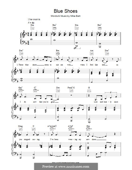 Blue Shoes (Katie Melua) por M. Batt Partituras on músicaNeo