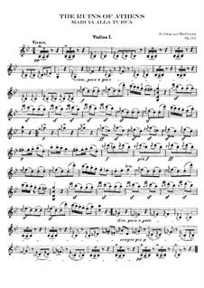 Turkish March: violino parte I by Ludwig van Beethoven