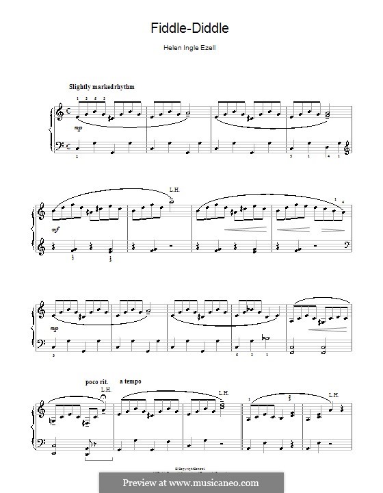 Fiddle-Diddle: Para Piano by Helen Ingle Ezell