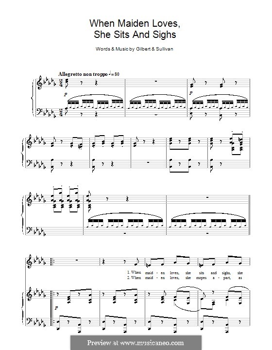 The Yeomen of the Guard: When Maiden Loves She Sits And Sighs by Arthur Seymour Sullivan
