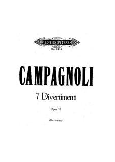 Seven Divertissements, Op.18: para violino by Bartolomeo Campagnoli