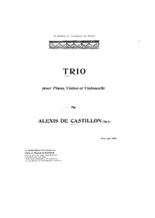 Piano Trio in B Flat Major, Op.4: parte violoncelo by Alexis de Castillon