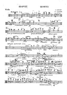 Piano Quartet in A Minor, Op.31: parte viola by Georgy Catoire