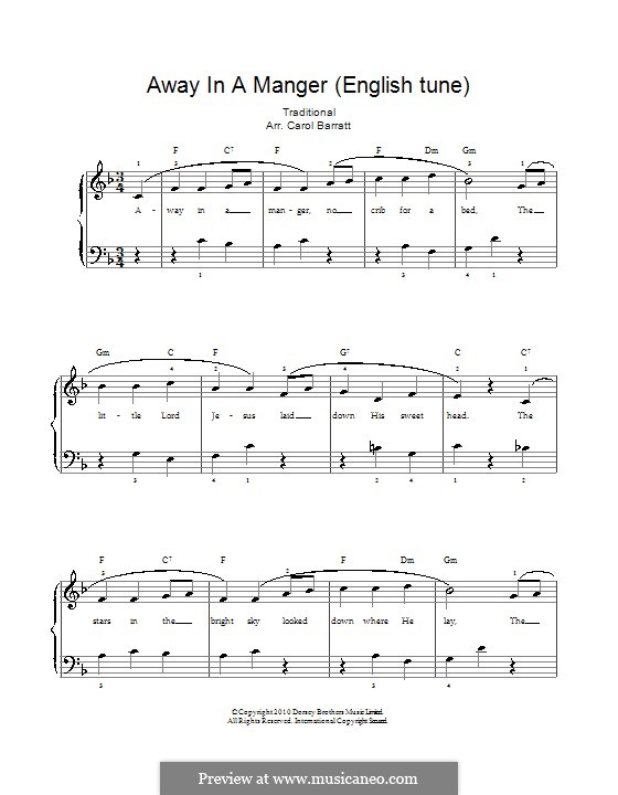 Away in a Manger: Para vocais e piano by William (James) Kirkpatrick