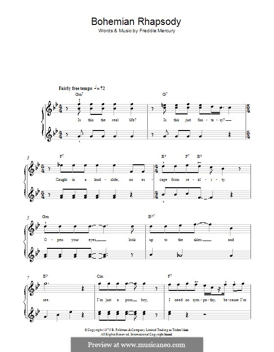 Instrumental version: Facil para o piano by Freddie Mercury