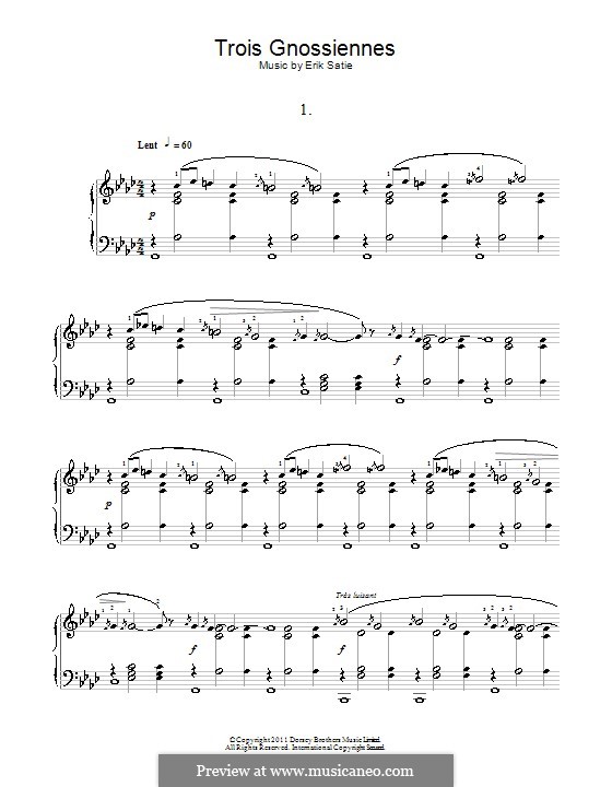 No.1-3: Para Piano by Erik Satie