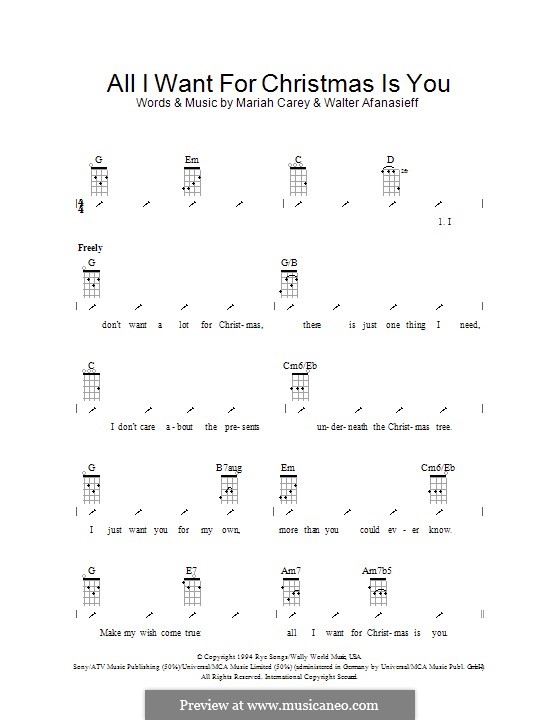 Instrumental version: ukulele com parte dedilhada by Mariah Carey, Walter Afanasieff