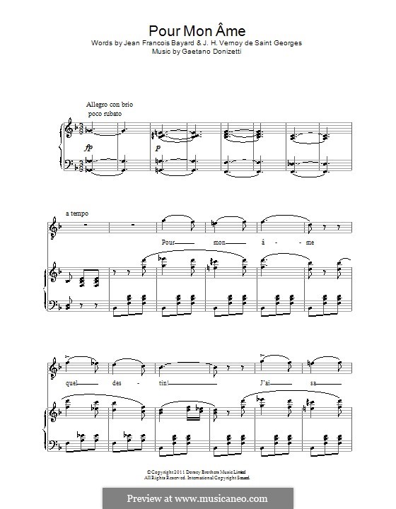 La fille du régiment (The Daughter of the Regiment): Pour mon ame by Gaetano Donizetti