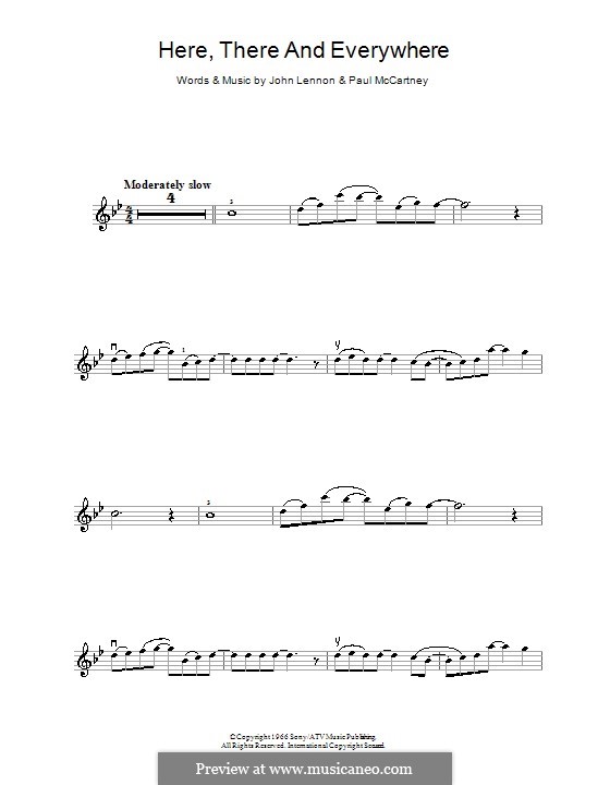 Here, There and Everywhere (The Beatles): para violino by John Lennon, Paul McCartney
