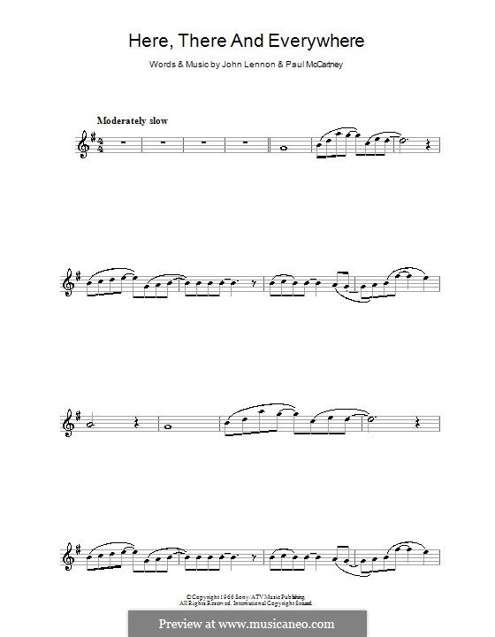 Here, There and Everywhere (The Beatles): para Saxofone Alto by John Lennon, Paul McCartney