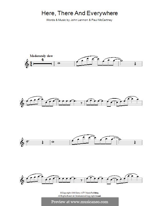 Here, There and Everywhere (The Beatles): para clarinete by John Lennon, Paul McCartney