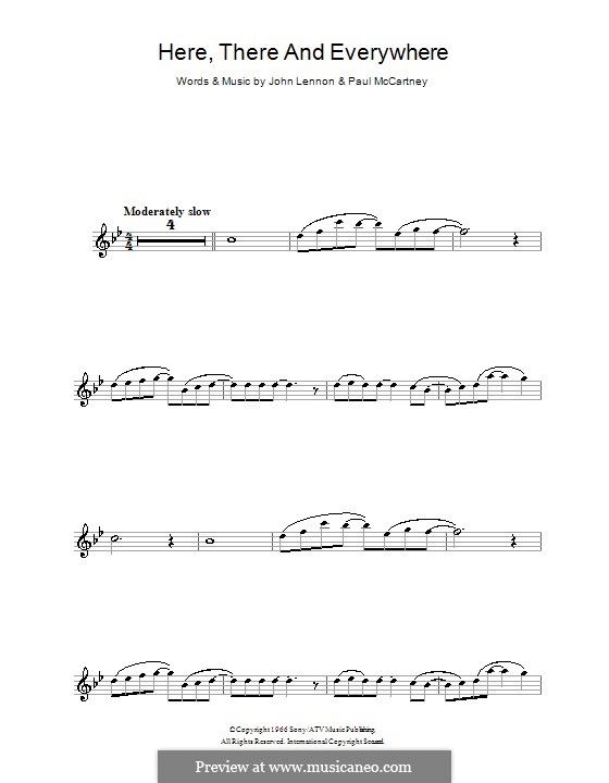 Here, There and Everywhere (The Beatles): para flauta by John Lennon, Paul McCartney