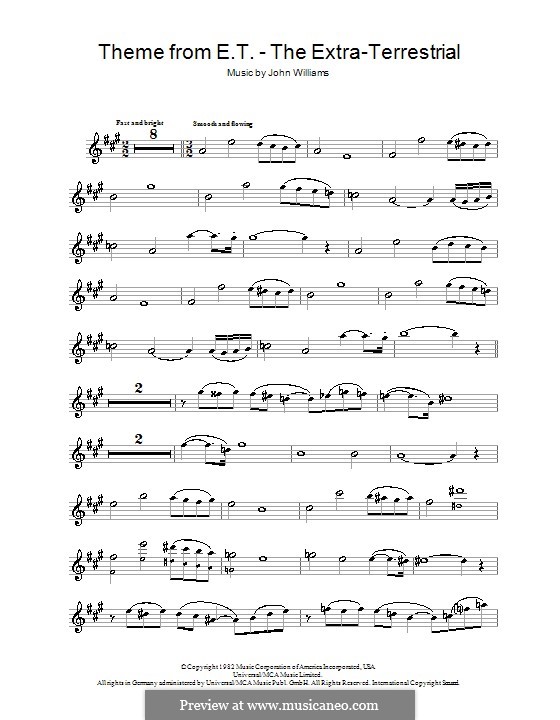 Theme from E.T. (The Extra-Terrestrial): para Saxofone Alto by John Williams