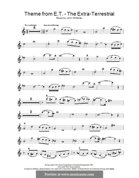 Theme from E.T. (The Extra-Terrestrial): para violino by John Williams