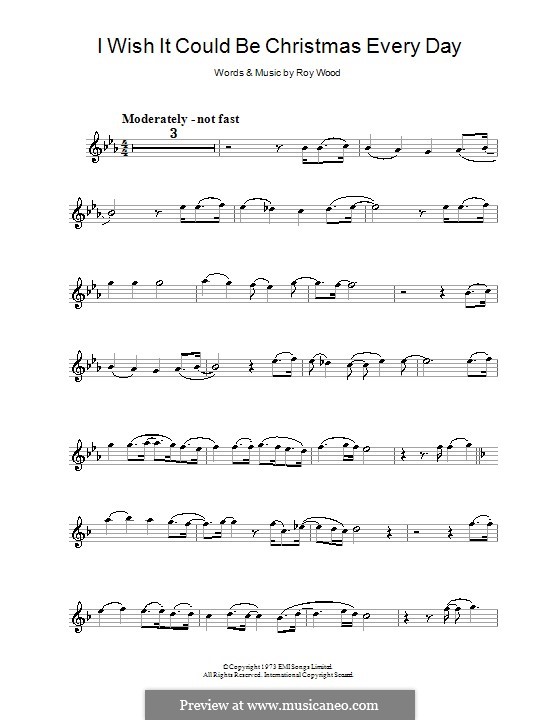 I Wish It Could Be Christmas Every Day (Wizzard): para flauta by Roy Wood