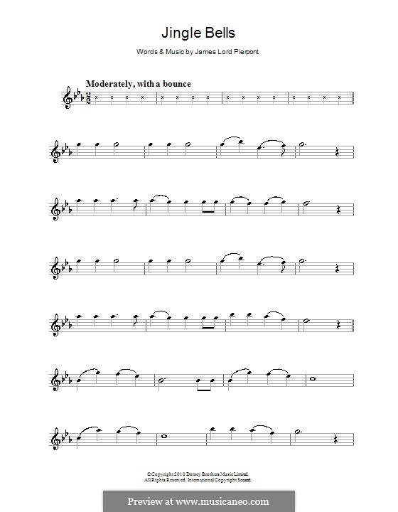 Solo instrument version: para flauta by James Lord Pierpont