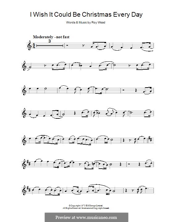 I Wish It Could Be Christmas Every Day (Wizzard): para Saxofone Alto by Roy Wood