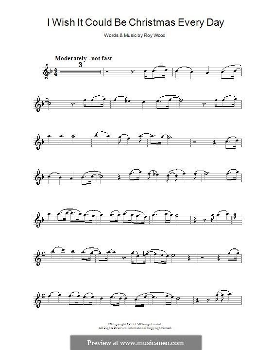 I Wish It Could Be Christmas Every Day (Wizzard): para clarinete by Roy Wood