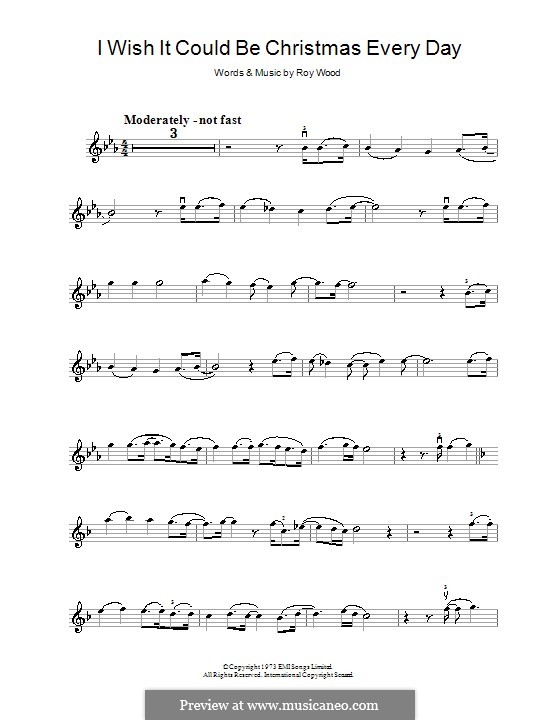 I Wish It Could Be Christmas Every Day (Wizzard): para violino by Roy Wood